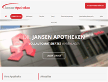 Tablet Screenshot of jansen-apotheken.de